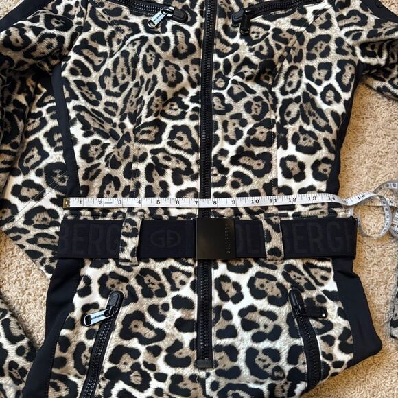 Goldbergh Ski Suit Jumpsuit Lynx Jaguar Leopard Roar Print US 8 Brown Black - Picture 6 of 11